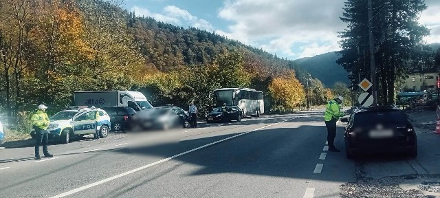 Razie pe DN1 în stațiunea Sinaia