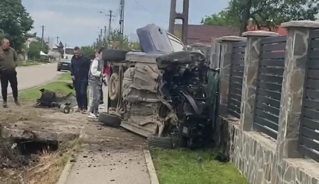 UPDATE. Accident groaznic, joi dimineață, la Brătășanca. Impactul a fost filmat
