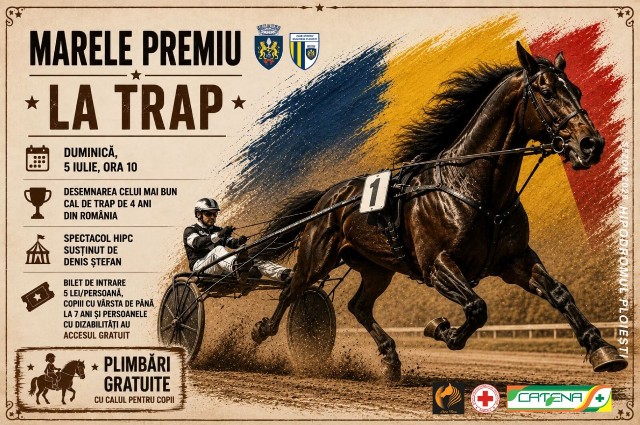 Hipodromul Ploiești | MARELE PREMIU LA TRAP – 5 Iulie 2026