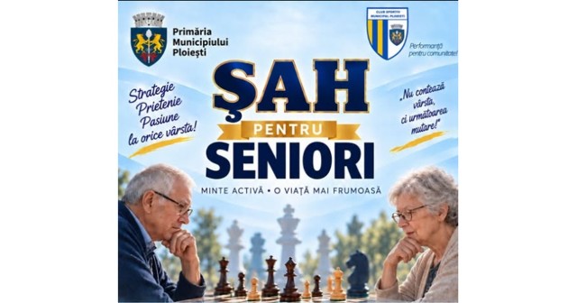 Cursuri gratuite de șah pentru seniorii Ploieștiului, în cadrul unui nou program social lansat de administrația locală