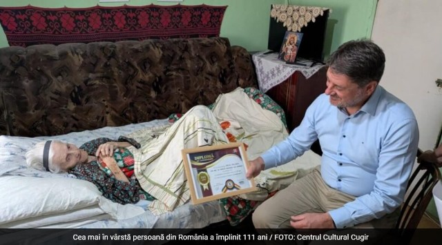Noja Paladia este cea mai în vârstă persoană din România. Ea a împlinit 111 ani
