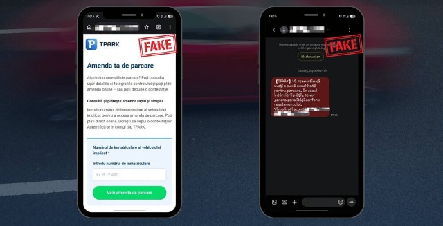 Atenție la SMS-urile atribuite aplicației TPARK! DNSC avertizează asupra unei campanii de fraude on-line