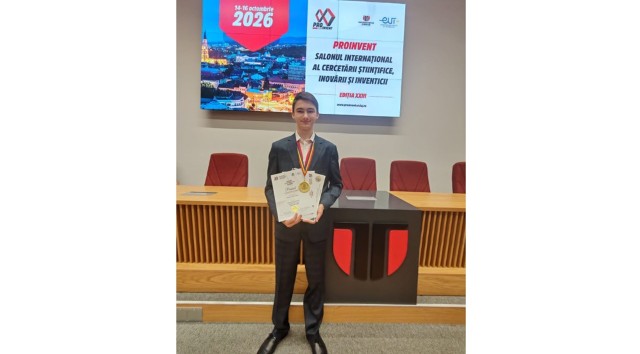Un nou rezultat excepțional pentru elevul CNILC Albert Vlădescu, la Salonul Internațional de Inventică de la Cluj-Napoca. Prahoveanul a lansat proiectul LUMISCAN