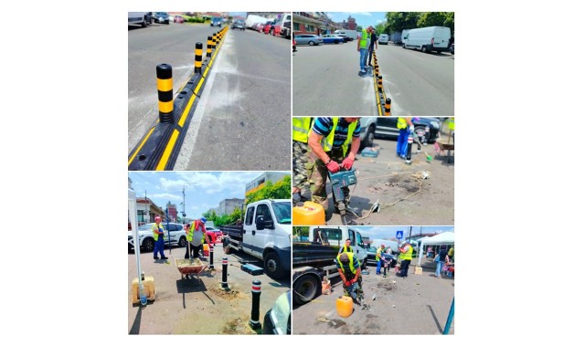 Separatoare de sens pe strada de lângă Halele Centrale. Cine și de ce a luat decizia