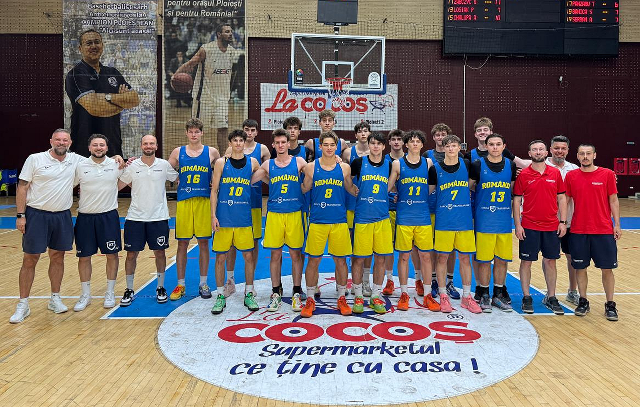 Provocare sub panou. Naționala U18 de baschet masculin participă la FIBA EuroBasket 2026