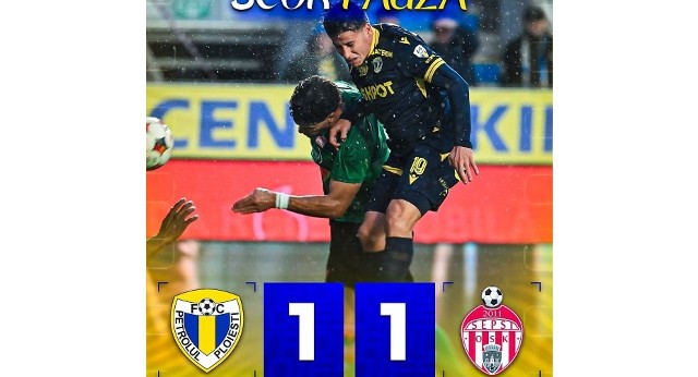 Remiză în ploaie. Petrolul-Sepsi 1-1