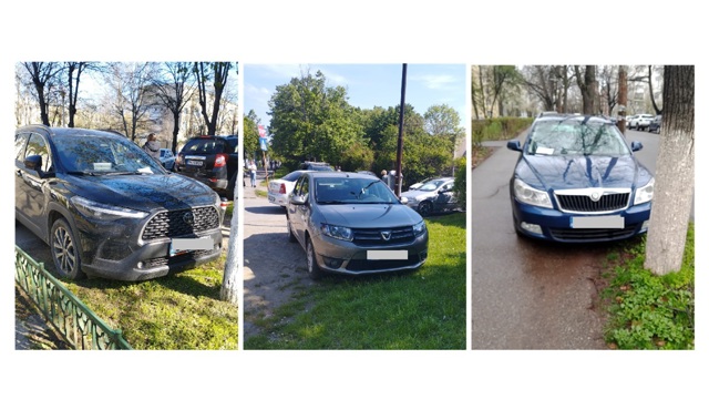16 amenzi într-o lună, în Ploiești, pentru mașini staționate pe spațiul verde