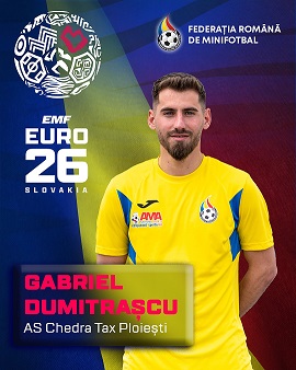 Start la Europeanul de minifotbal. Gabriel Dumitrașcu este în efectivul ”tricolorilor”