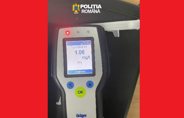 Un șofer „curajos” care avea o alcoolemie de 1,06 mg/l a fost oprit, din fericire, la timp de polițiștii din Băicoi