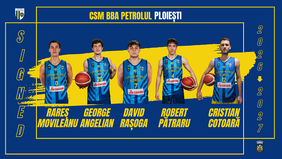 Primele clarificări pentru următorul sezon.  Raşoga, Angelian, Pătraru, Movileanu şi Cotoară continuă la CSM BBA Petrolul