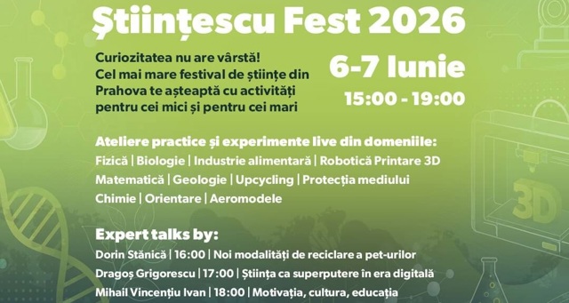 Două zile de știință, experimente și curiozitate. A doua ediție a Științescu Fest, cel mai amplu festival de știință din județ